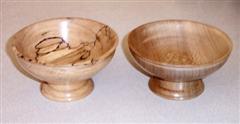 Spalted beech and London plane bowls by John Brocklehurst